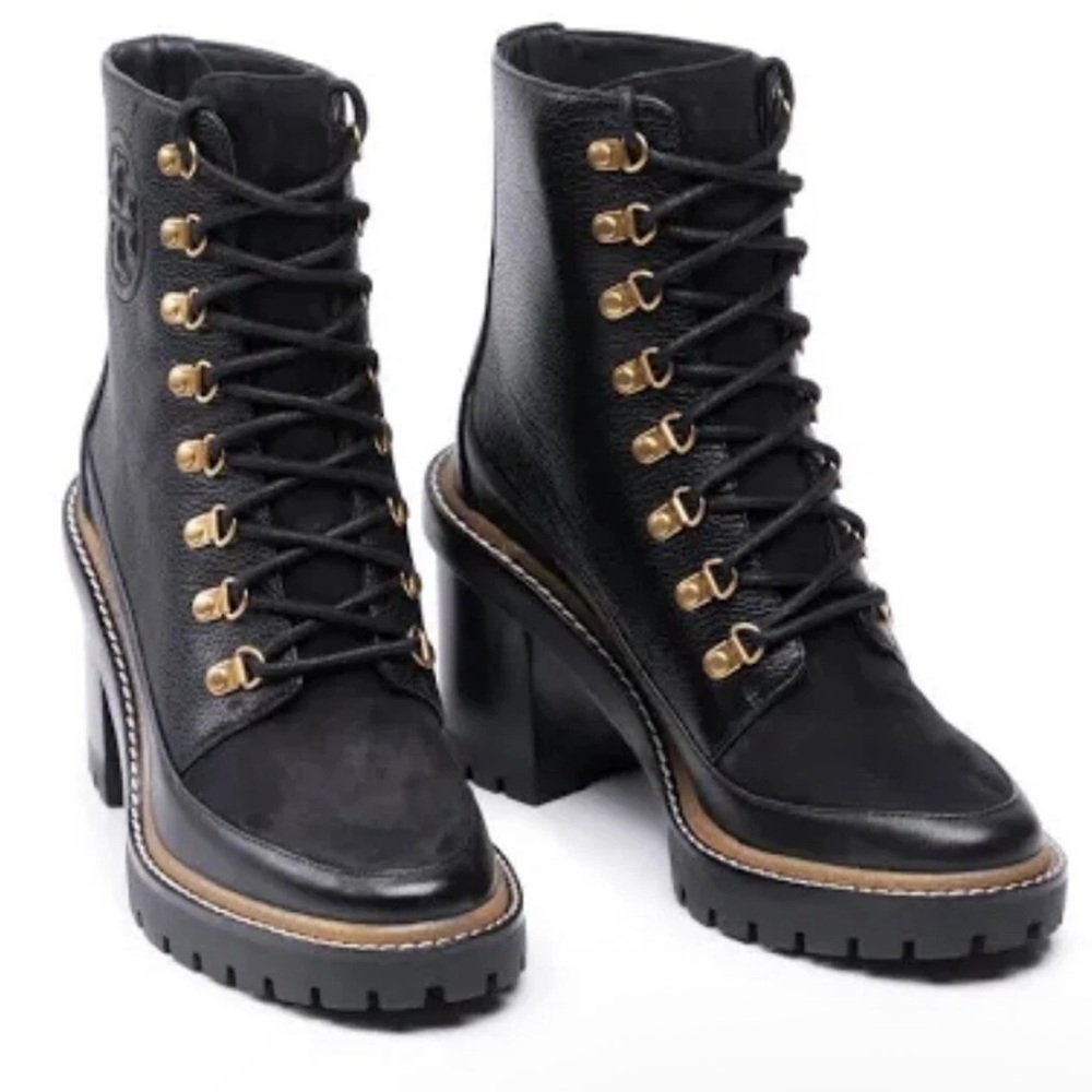 Tory Burch Miller Lug-Sole Combat Boots